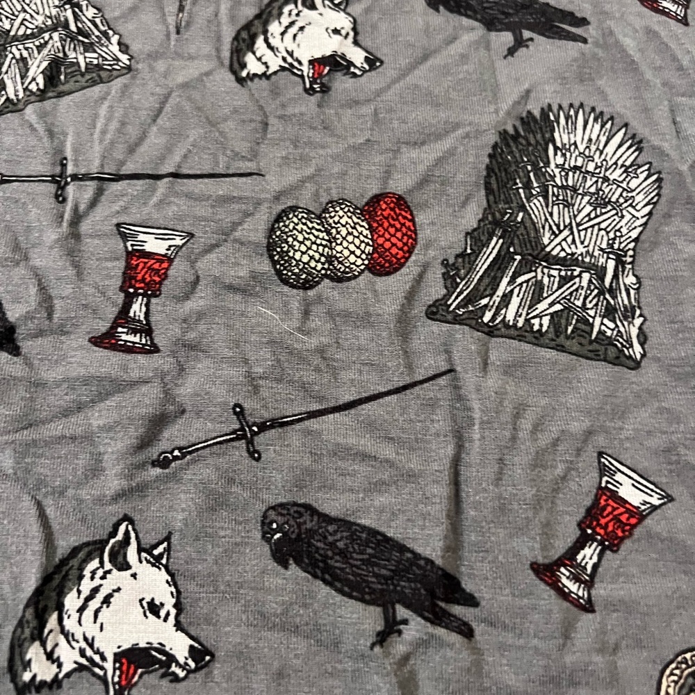 MeUndies men’s House Stark Game of thrones lounge pant shirt pajama set - Picture 6 of 10